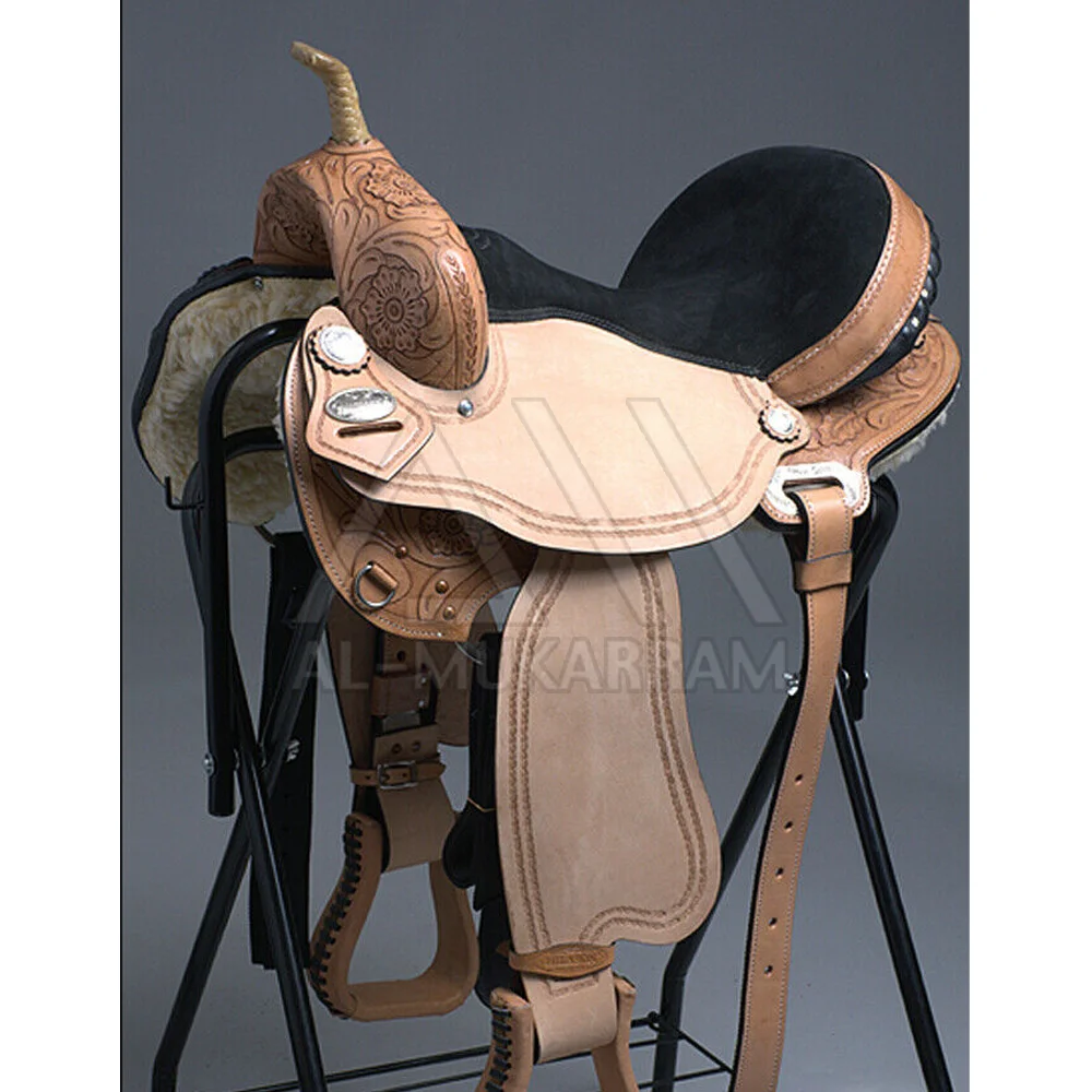 Custom Made Design Top Quality Leather Horse Racing Saddle