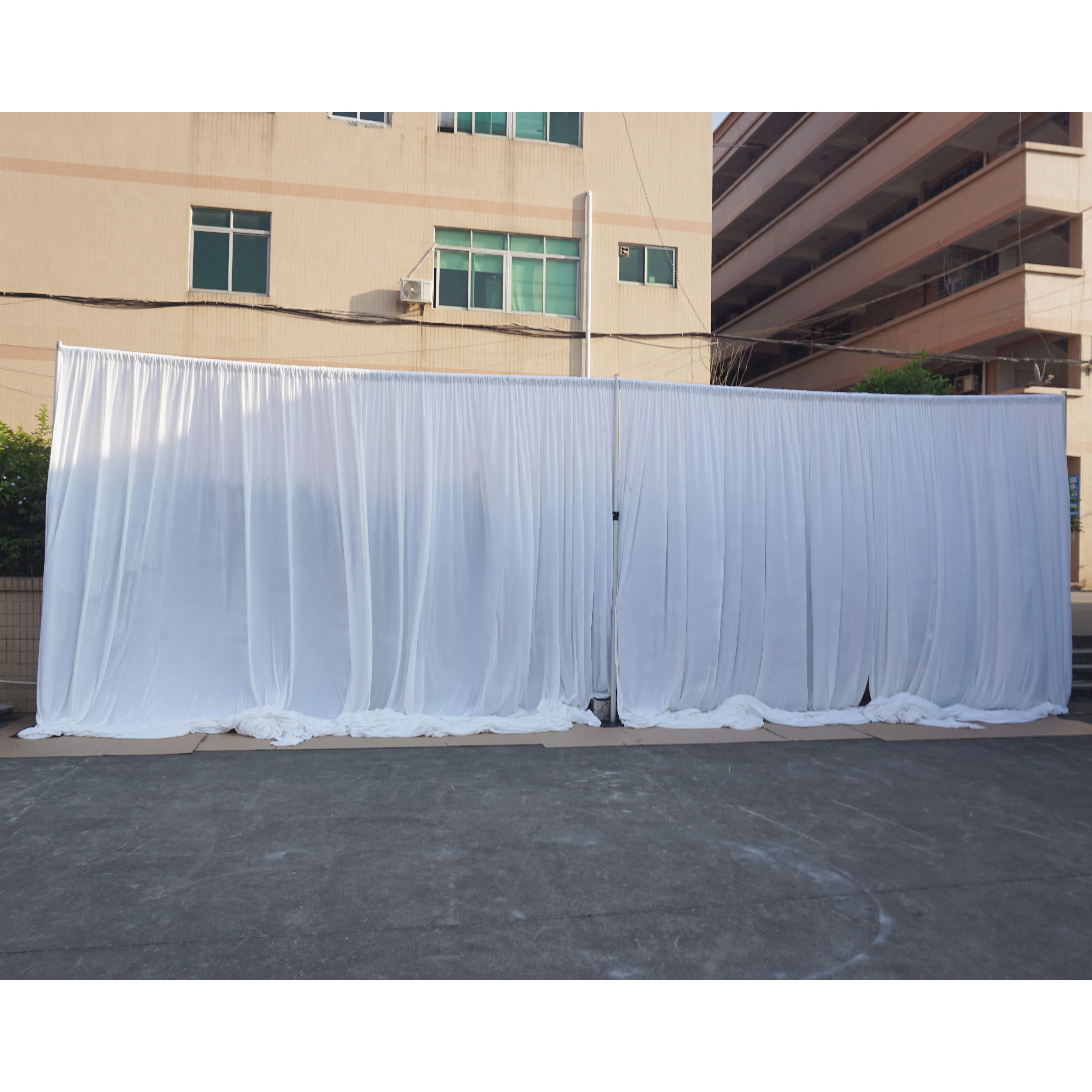 
Aluminum pipe and drape with double curtain rod for hotel wedding backdrop 