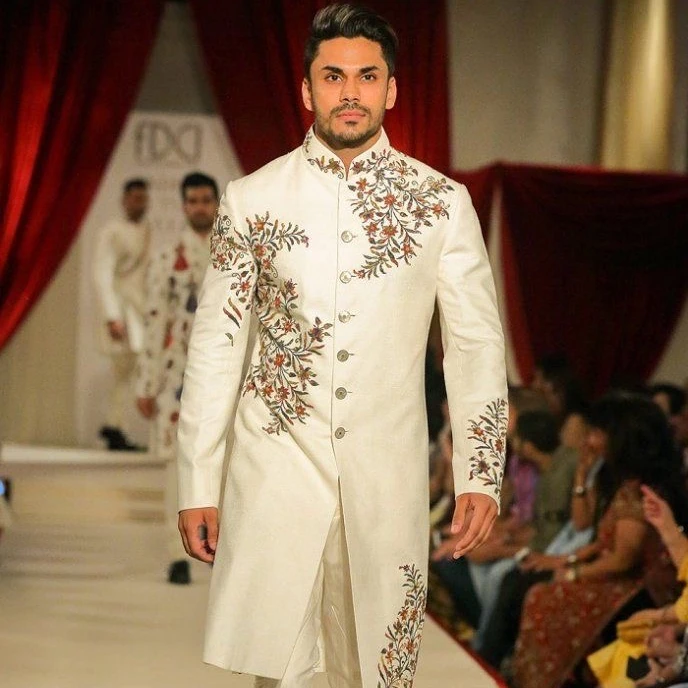 INDIAN TRADITIONAL ETHNIC WEAR SHERWANI SUIT WITH LATEST AND HAND MADE TREND WITH DESIGNER WORK IN INDIA WITH DESIGNER WORK