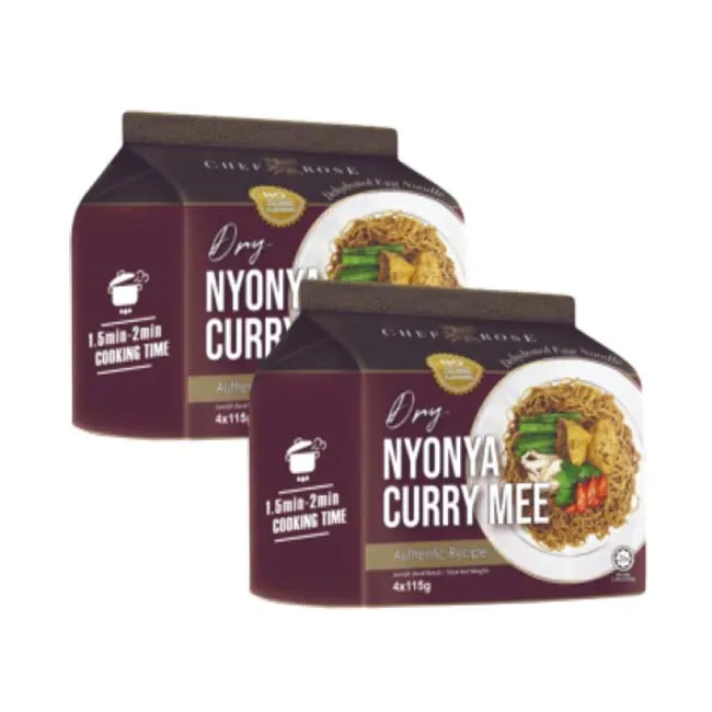 Оптовая продажа мгновенный Карри сохнет лапши Nyonya Вкус поставляется в индивидуальной упаковке быстрого приготовления