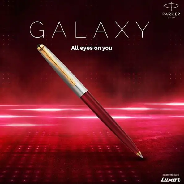 Rollerball pen Parker galaxy standard stainless steel gold trim Black/Blue/Red Barrel premium parker rollerball pens