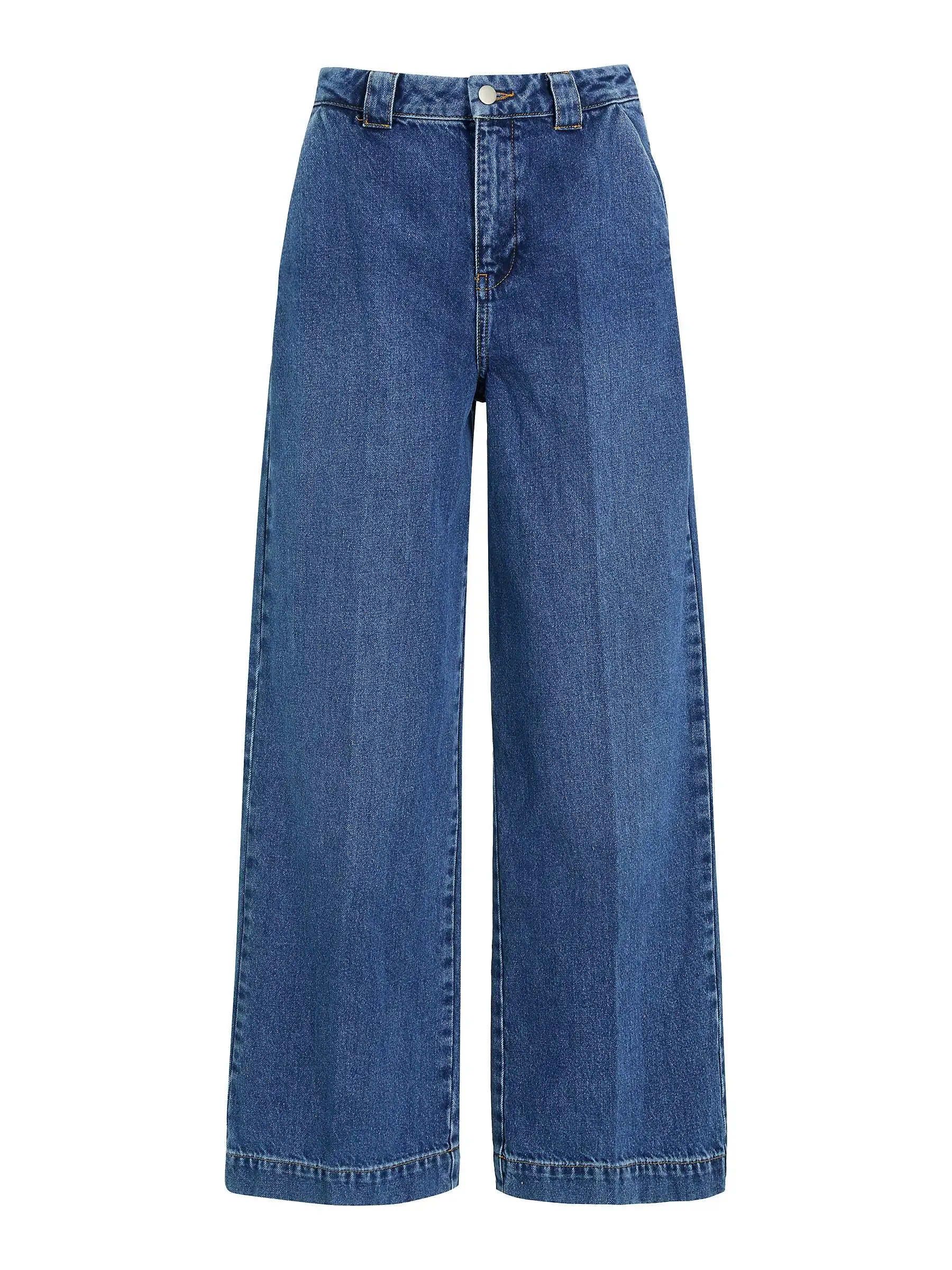 Best quality Soft high rise wide legs jeans relaxed style women pants