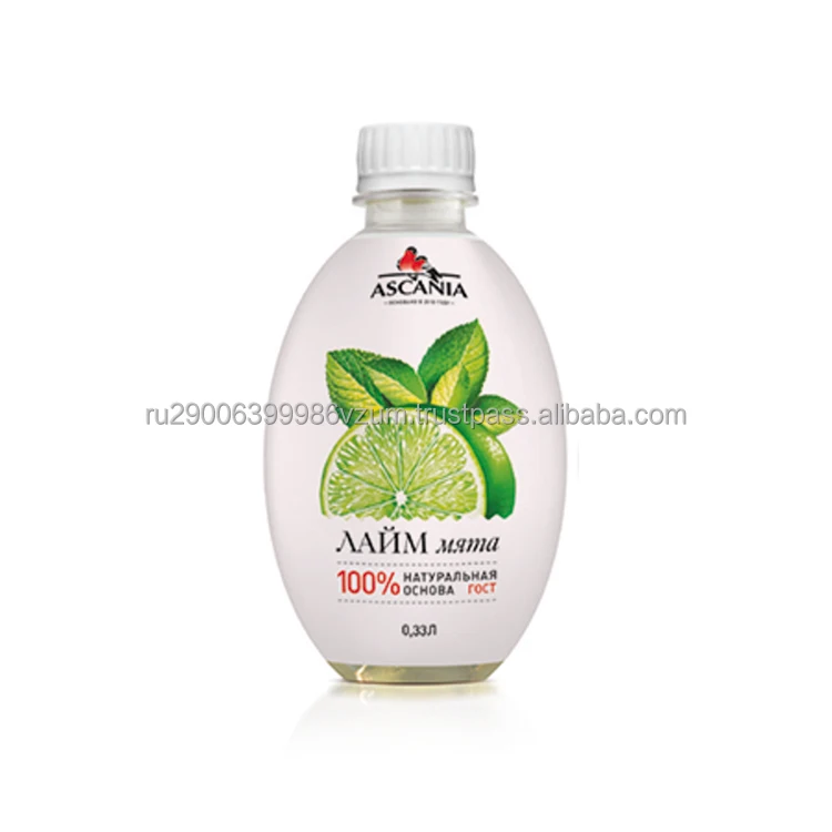 Saturated soft drink with lime and mint refreshes and tones pleasure for children and adults, food and beverage