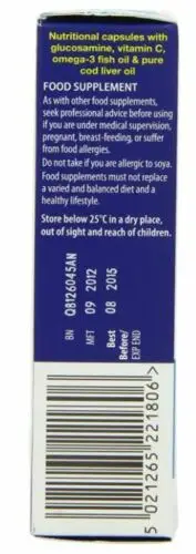 Vitabiotics Jointace Omega-3 масло и Глюкозамин 30 капсул (5 021265 221806) Omega 3 масло печени трески Глюкозамин 30 капсул мягкого геля