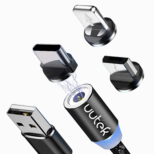 Drop Shipping UUTEK UC001 Magnetic USB Cable Fast Charging USB Type C Magnet Charger Charge Micro USB Mobile Phone