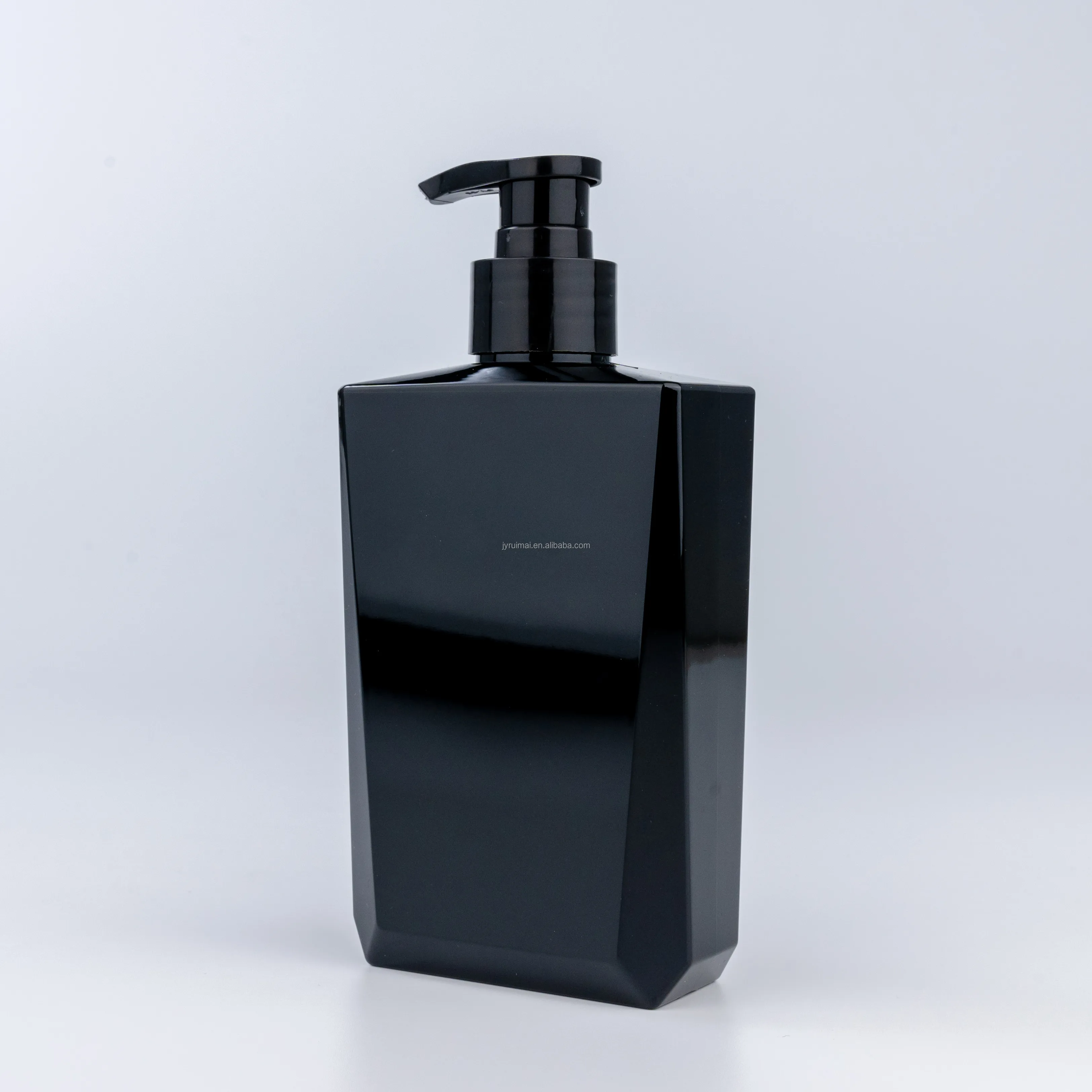 New Design 350ml 450ml Black PETG Plastic Opaque Bottle Empty Refillable Screw Lotion Pump Lotion Bottle