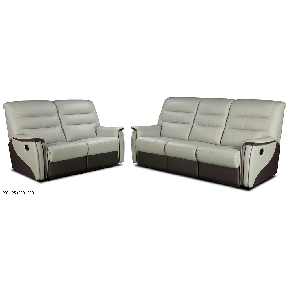 Recliner Sofa BIS 125 Living Room Modern Home Furniture Genuine Leather Fabric Modular Design 3+2+1 Couch Lounges Malaysia