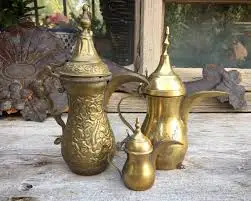 Coffee Dallah Kitchen Accessory Modern Coffee & Tea Sets Coffee Equipment / Teaware Tea Pot Appearance Brass Customized Everyday