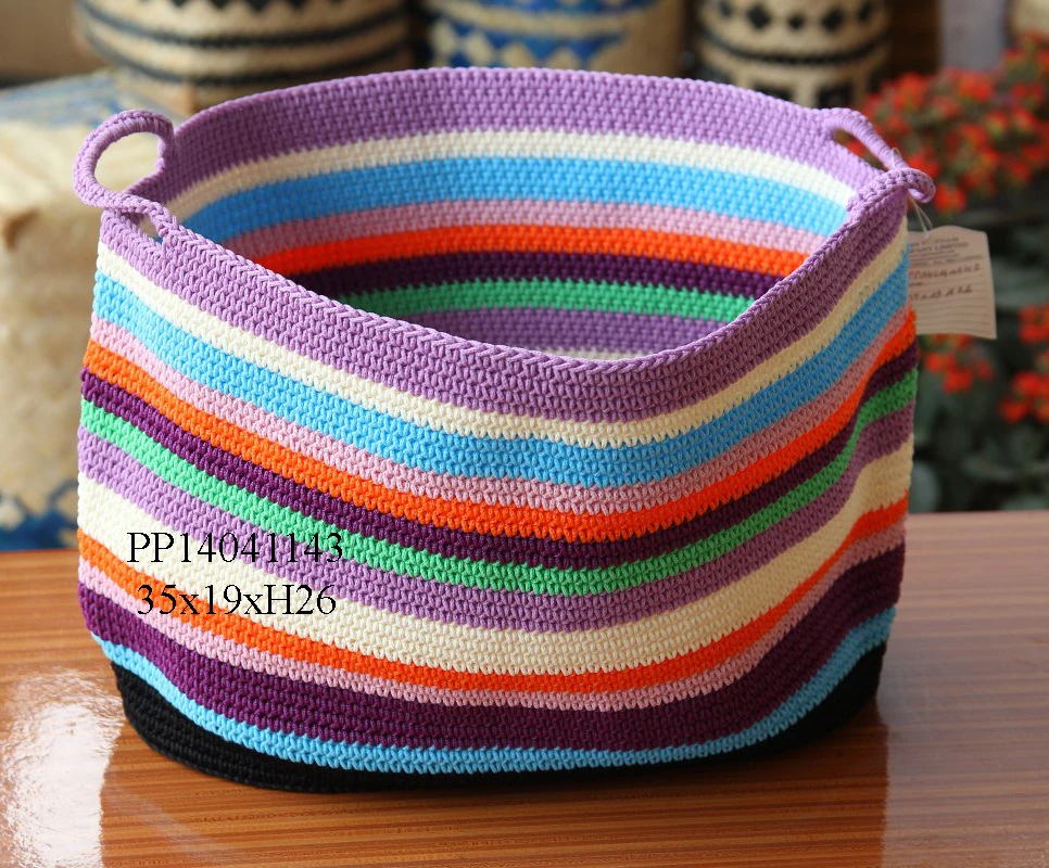 Wholesales PP Crochet Yarn Bag Crochet Yarn Tote Bag Women Hand Bags