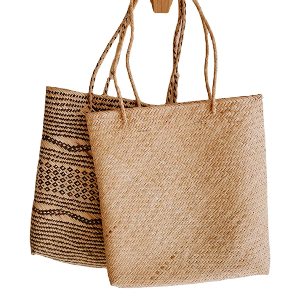 HOT New Style Seagrass HandBag, Natural Beach Bag, Tote Bag Round Straw Summer basket Vietnam Supplier