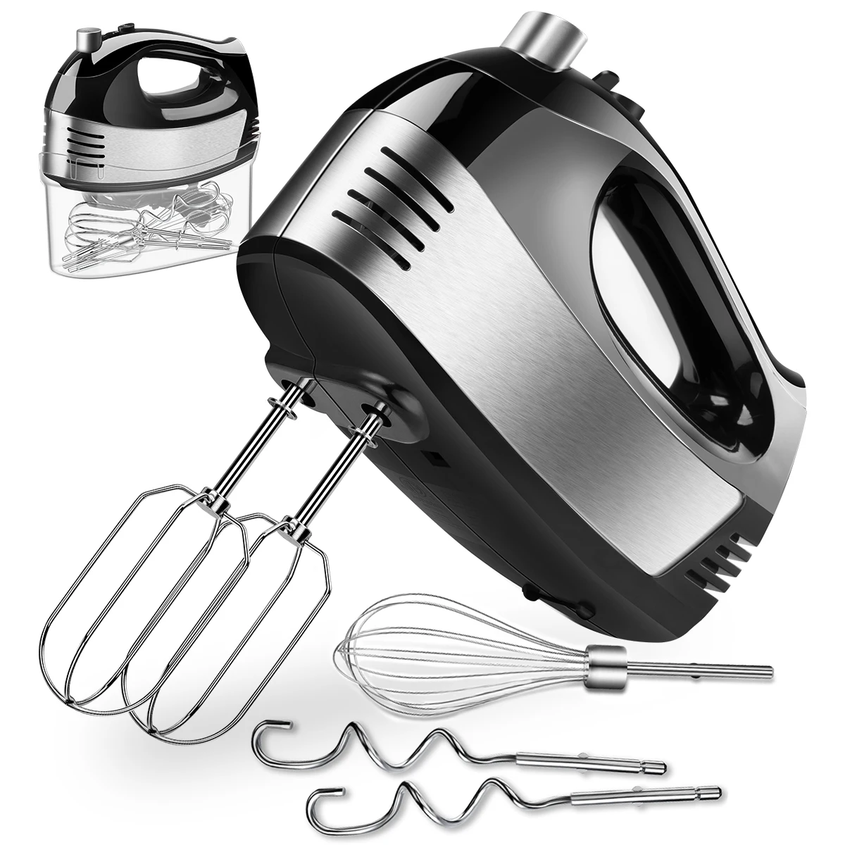 250W Mini Hand Held Blender Electric Mixers for Food High Speed Hand Mixer Egg Beater Mixing for Dough