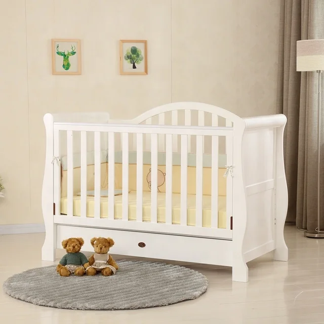 Wood cot bed kids crib