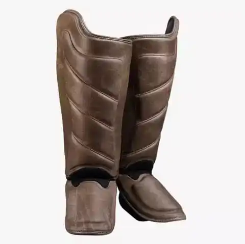 Новое поступление Пользовательский логотип из искусственной кожи защита голени для бокса тренировочная