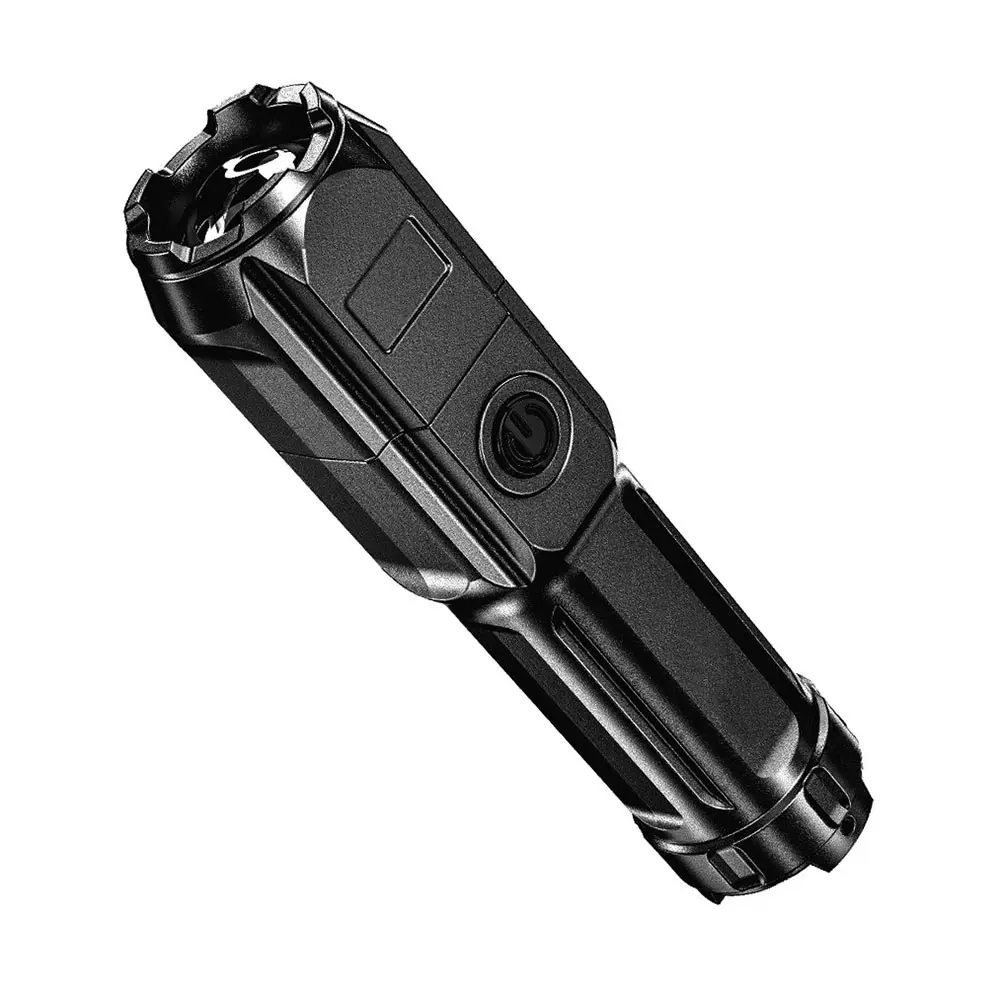 New Telescopic Zoom Glare Flashlight USB Rechargeable Portable Spotlight LED Flashlight