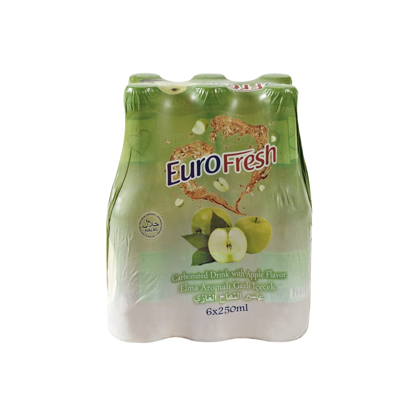 Блестящая минеральная вода со вкусом яблока