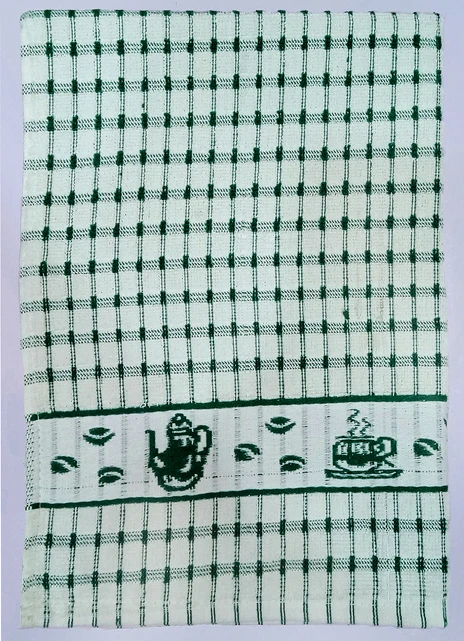 
100% Cotton Woven Jacquard Coffee Time Terry Tea Towels 