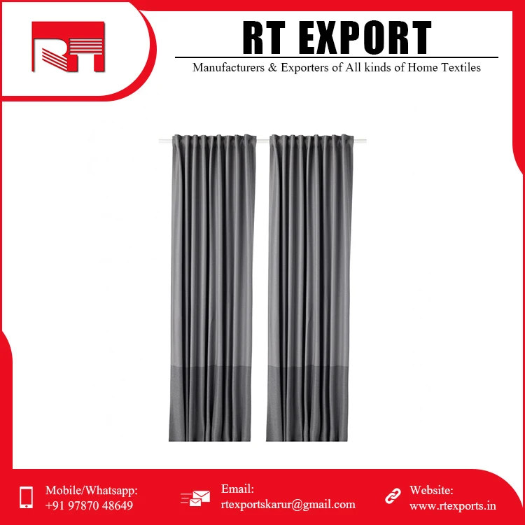 Good Quality Hot Sale Customized Design Modern Style 100% Cotton Linen Window Curtains for Living Room