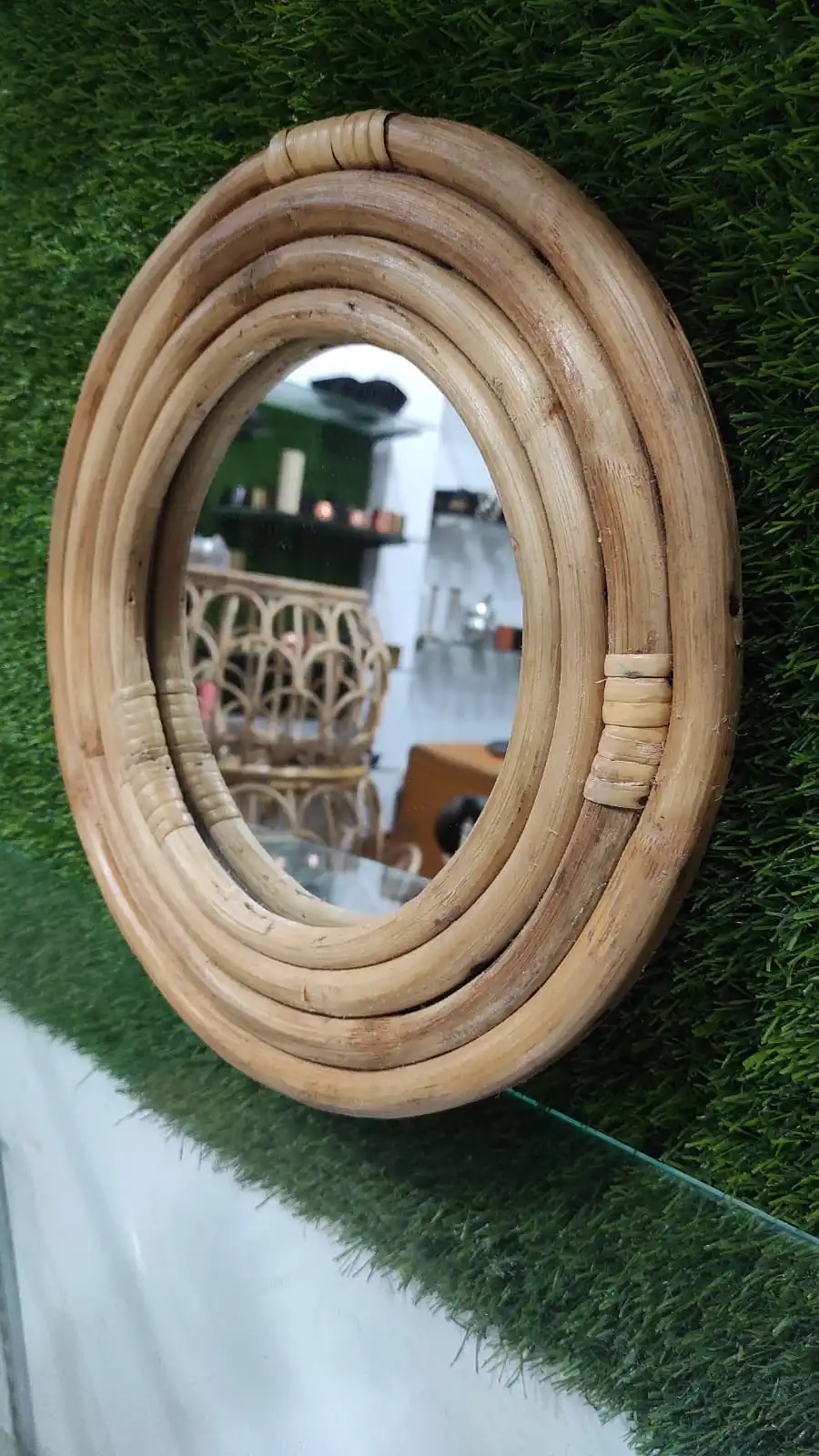 RATTAN WALL MIRROR