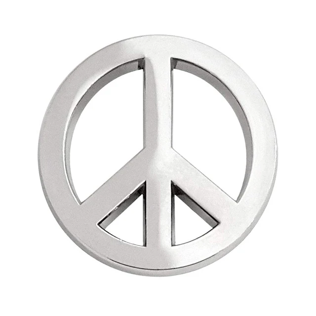 Custom antique zinc alloy gold plating world peace symbol lapel pin