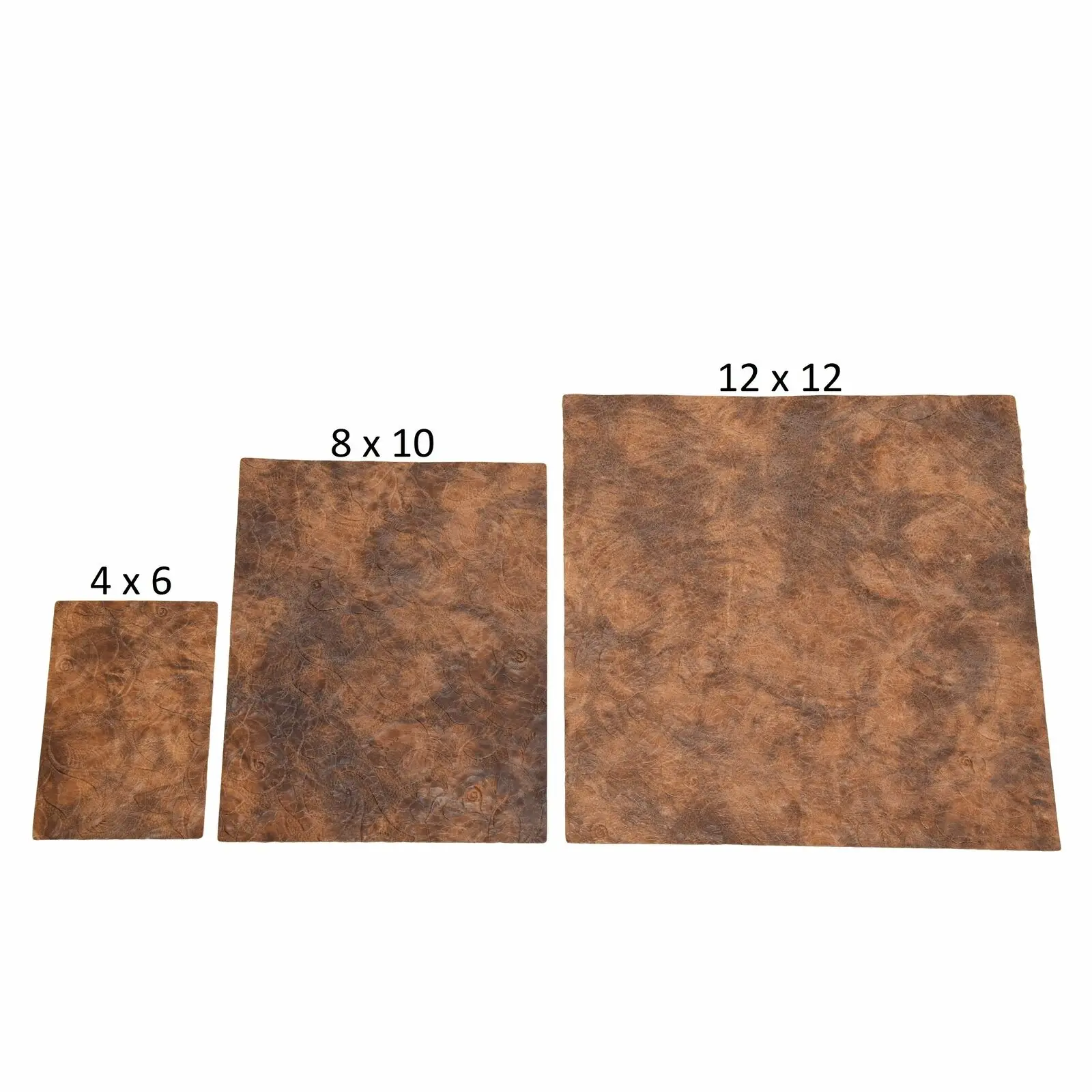 
Wholesale Western Floral Marbled Brown Leather Cow Hide Leather 