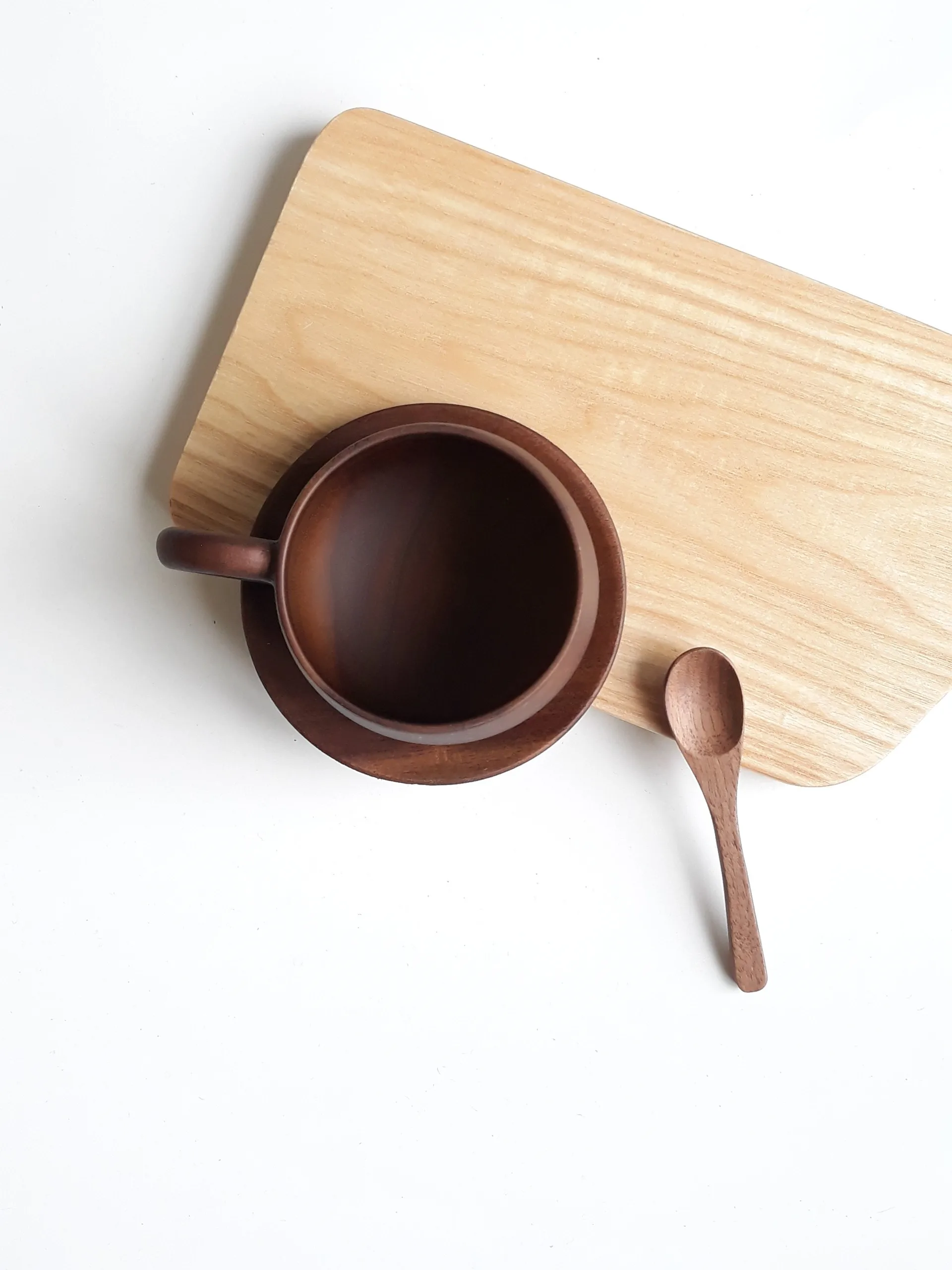 Black acacia WOODEN COFFEE-TEA CUP SETS eco-friendly factory directly for wholesale from Vietnamese supplier