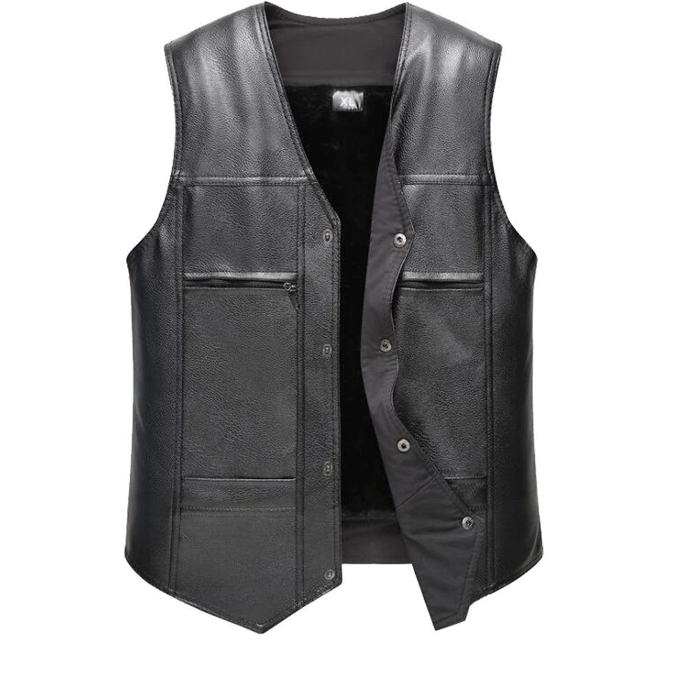2020 west Лидирующий бренд мужские кожаные жилеты больших размеров из натуральной овечьей кожи жилет мягкие черные мотоциклетная куртка одежда