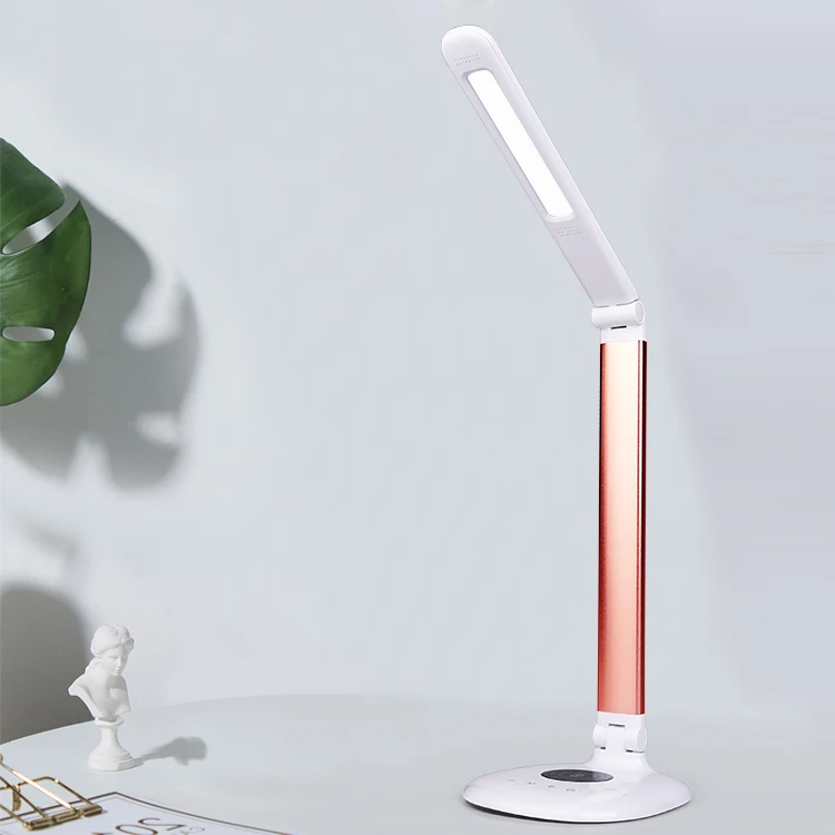 
Indoor Office Dimmable Lighting Rose Gold Folding Desk Lamp LED Table Lights 