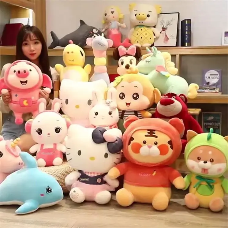 Low Moq Custom Peluches De Patitos Goat Deer Cow Chicken Sheep Horse Plush Squirrel Toy Wholesale Frog Stuffed Animal Pig