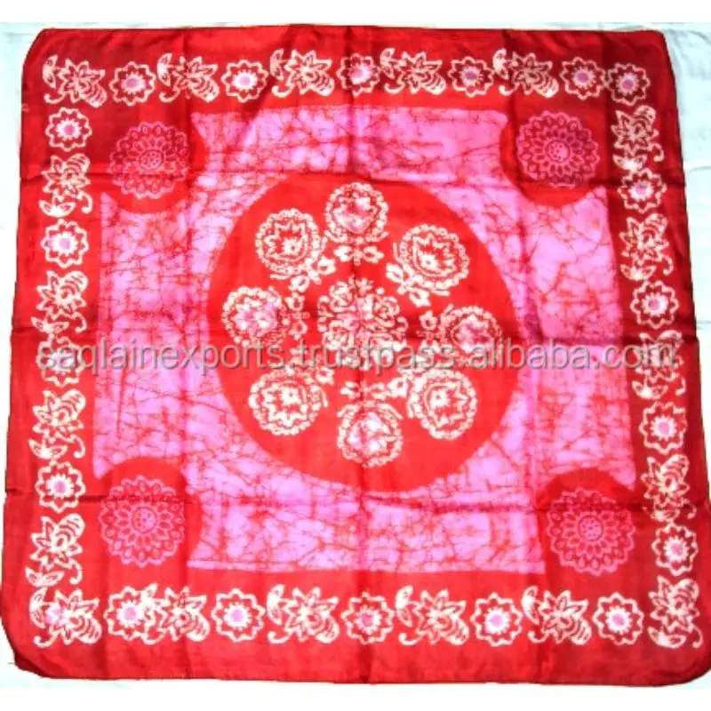Supplier From India Beautiful Silk Scarves Best Seller Woman Fashion Batik Print Competitive Price Silk Neck Wear Summer Beach S