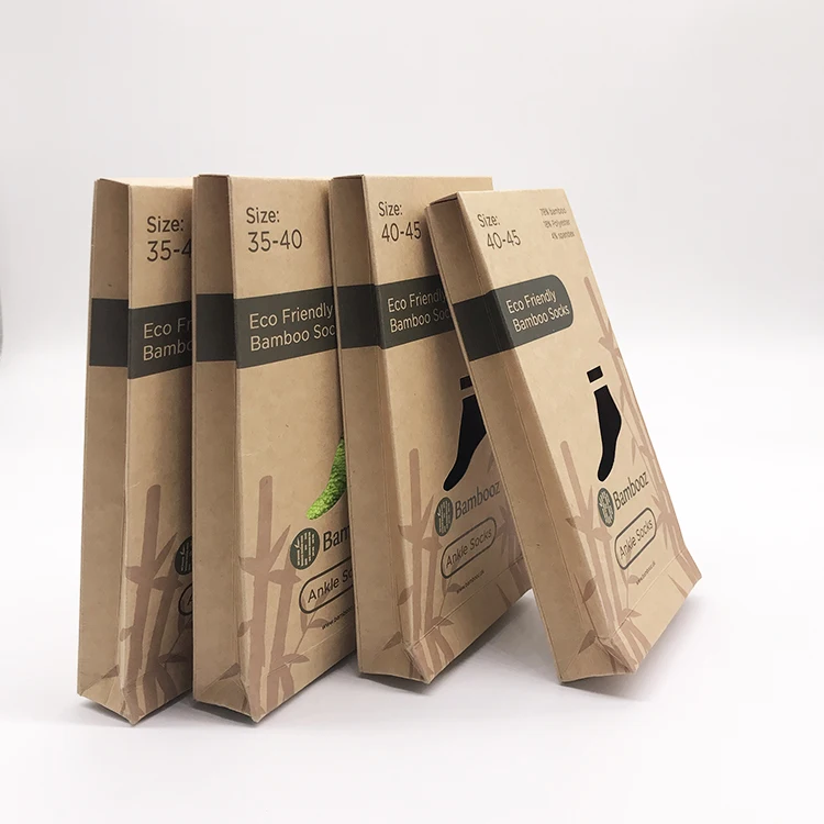 Custom cardboard packages for apparel kraft paper socks packaging boxes