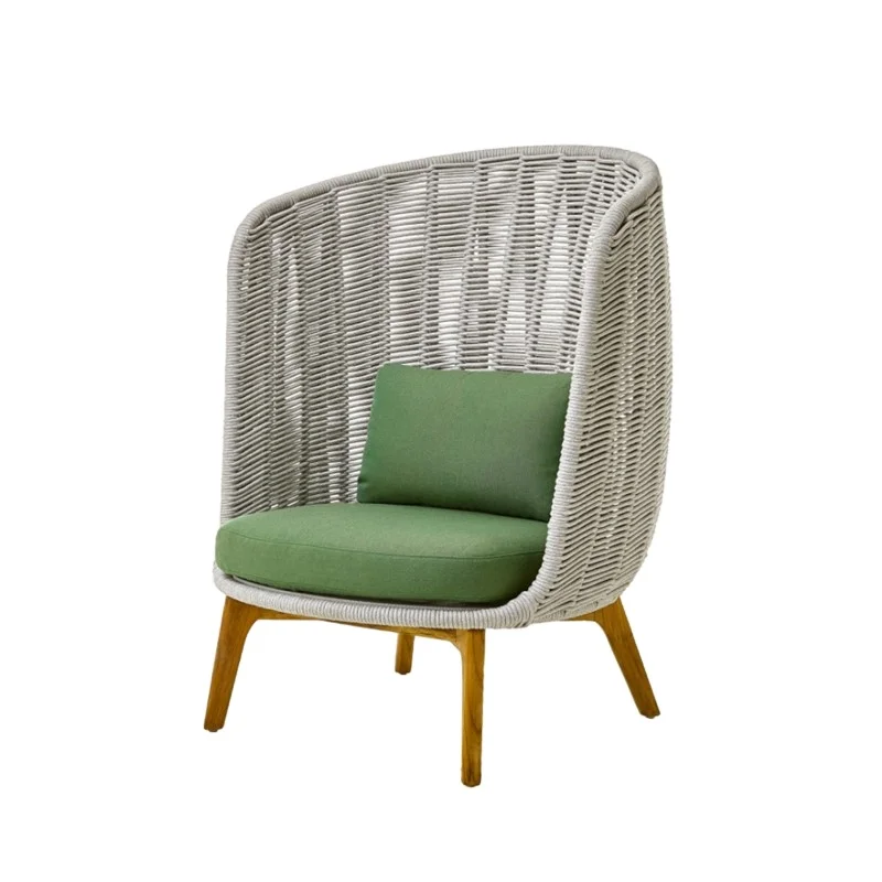 Villa Garden Furniture Single Sofa Balcony Furniture Club Chair Leisure Teak Lounge Sofa