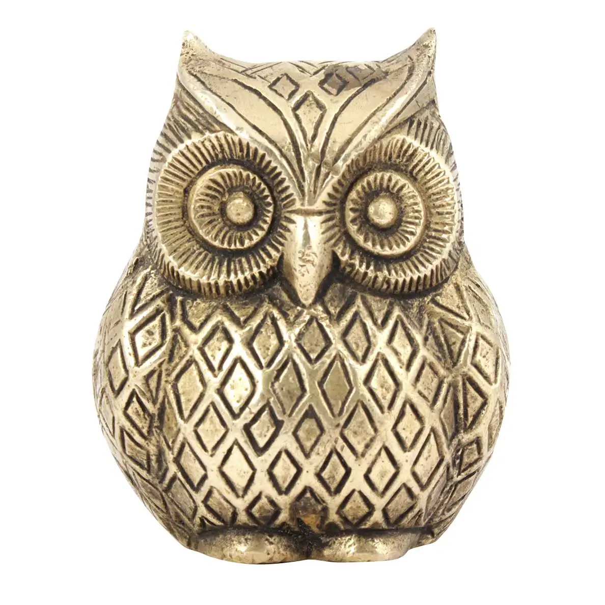 Handmade Decorative Multicolor Brass Standing Owl Sculptures Figurine Statue Statement Pieces Decor Gift Items
