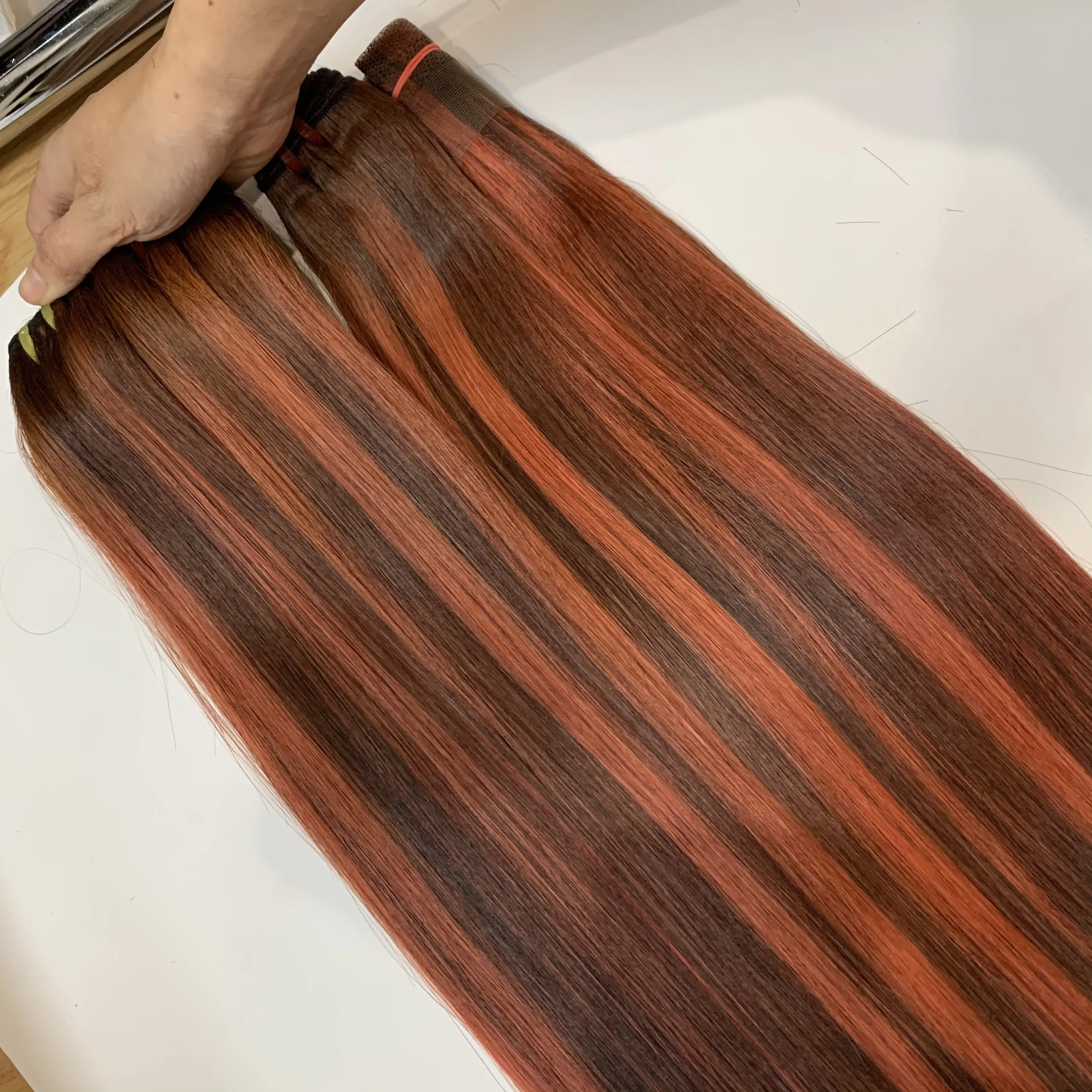  Парик волос Топ Тренд в Нигерии цвет хайлайтера Короткие Длинные и длинные волосы пучки застежки супер двойные