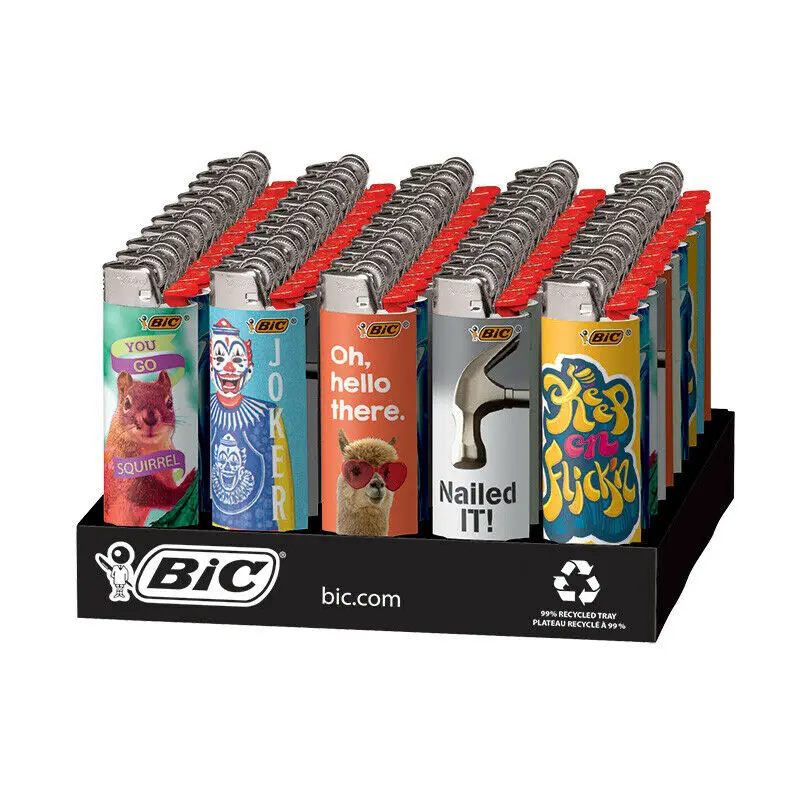 Original J6 Bic lighter tray of 50 /bic gas Lighter J25/J26 - Mini and Maxi J5 bic Lighters