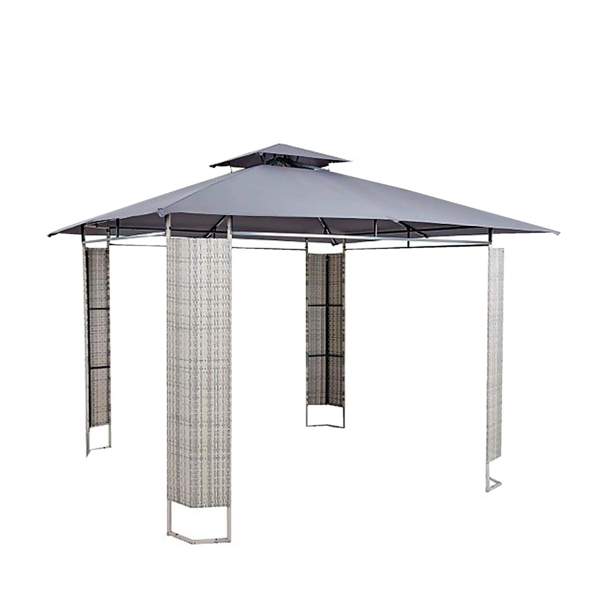 high quality aluminium frame rattan outdoor gazebo tents modern luxury patio gazebo pavilions patio garden furniture