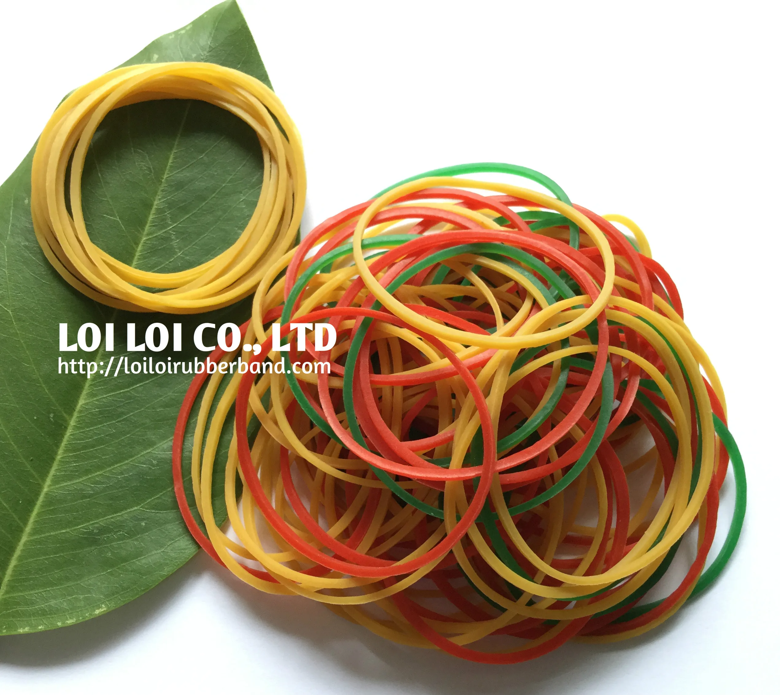 Visual BEST Rubber band natural Made in Vietnam / Latex rubber band mix color such as yellow, green, blue, red, orange, white...