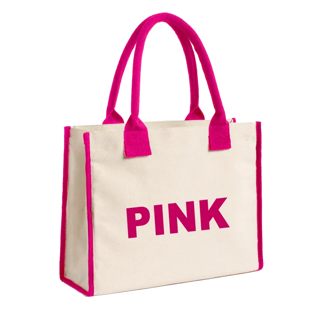 305 Gsm cotton canvas reusable printed tote shopping bags with custom logo and dyed webbing tape handle