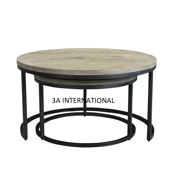 Home Decoration Luxury Furniture for Hotel Side Table Glossy Finished Custom Design  Nested Table With Marble Top
