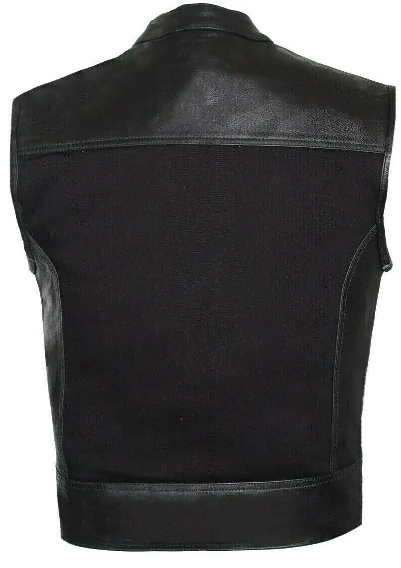 Top Quality New Styles Leather Cowboy Vest Custom Made Motorbike Real Leather Vests OEM Factory Wholesales