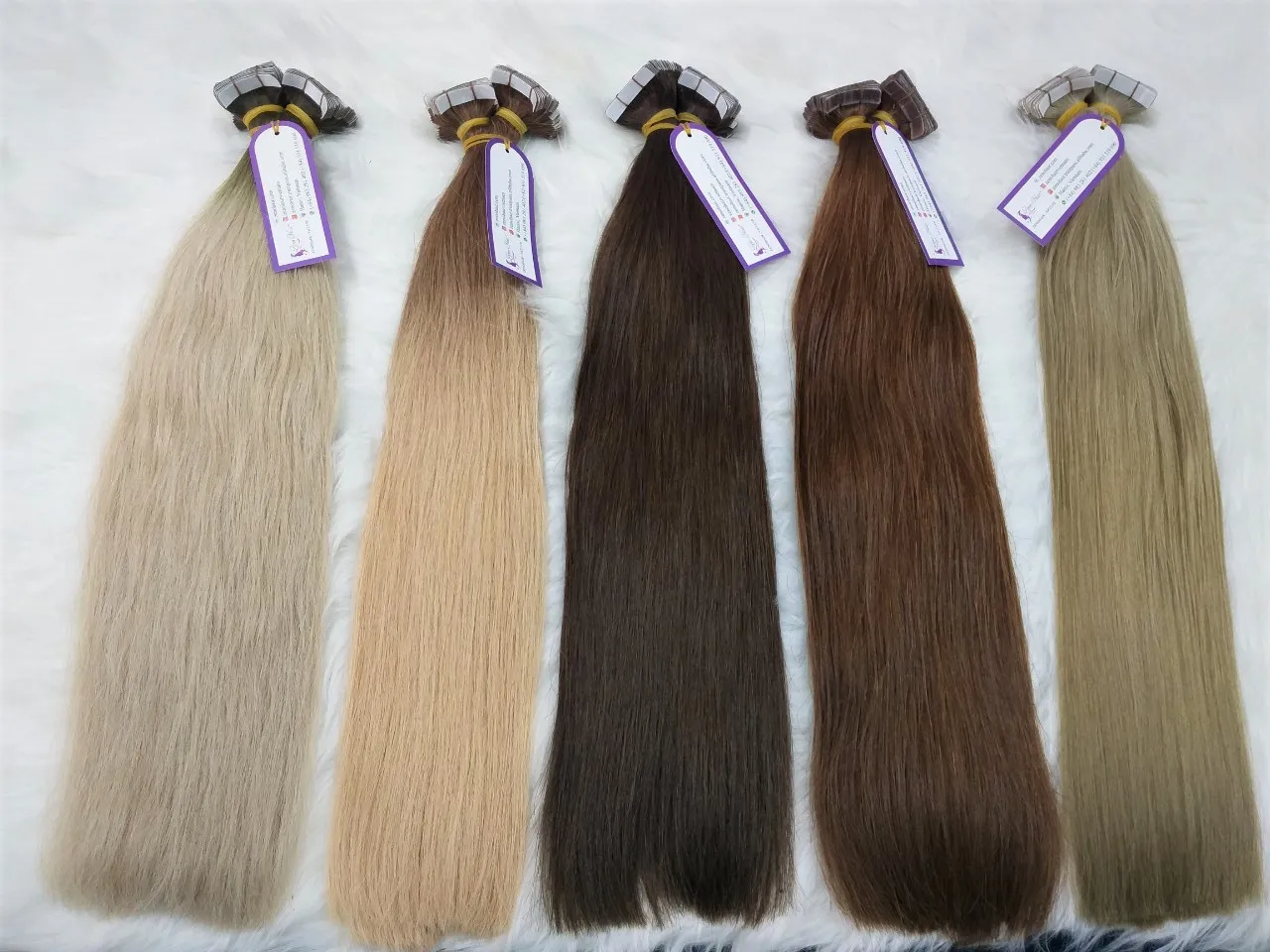 Лидер продаж лента для волос полная длина толстый конец очень мягкие и гладкие 100% человеческие волосы оптовая продажа высокое качество