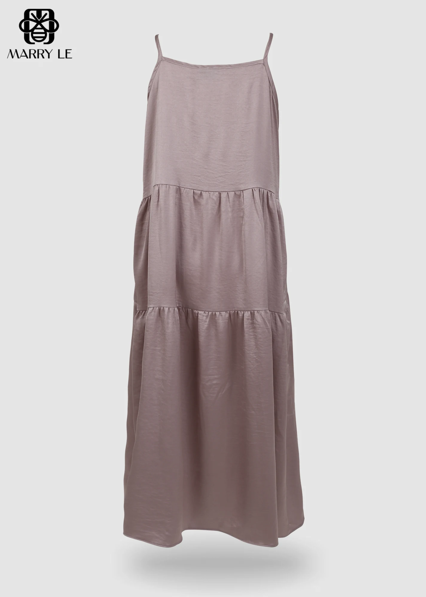 SLEEVELESS PURPLE BROWN MAXI DRESS high quality womens clothes wholesale women clothing OEM ODM Customized clothing - MD08