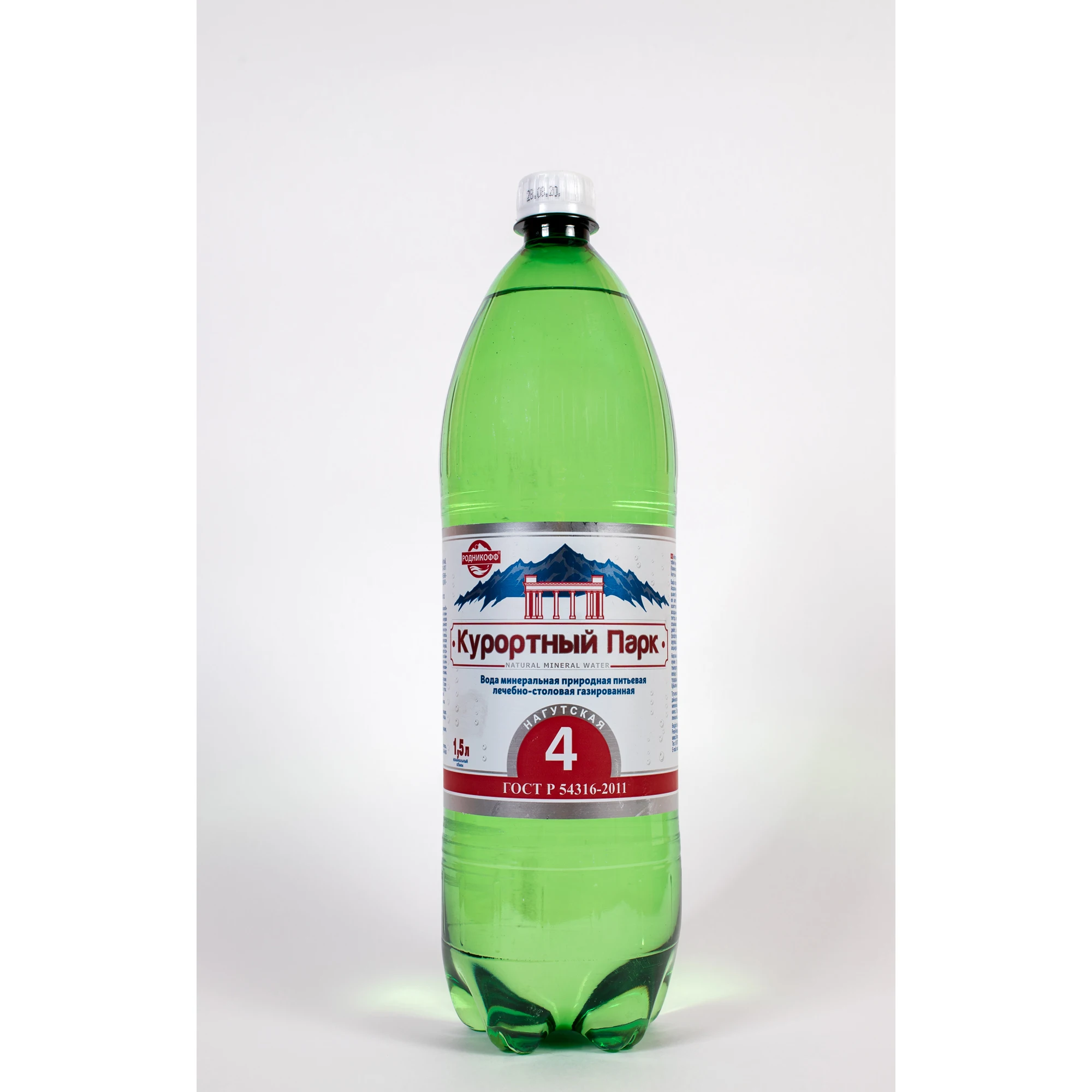 
Premium quality natural sparkling mineral water in 1,5 liter plastic bottles, product of Russia 