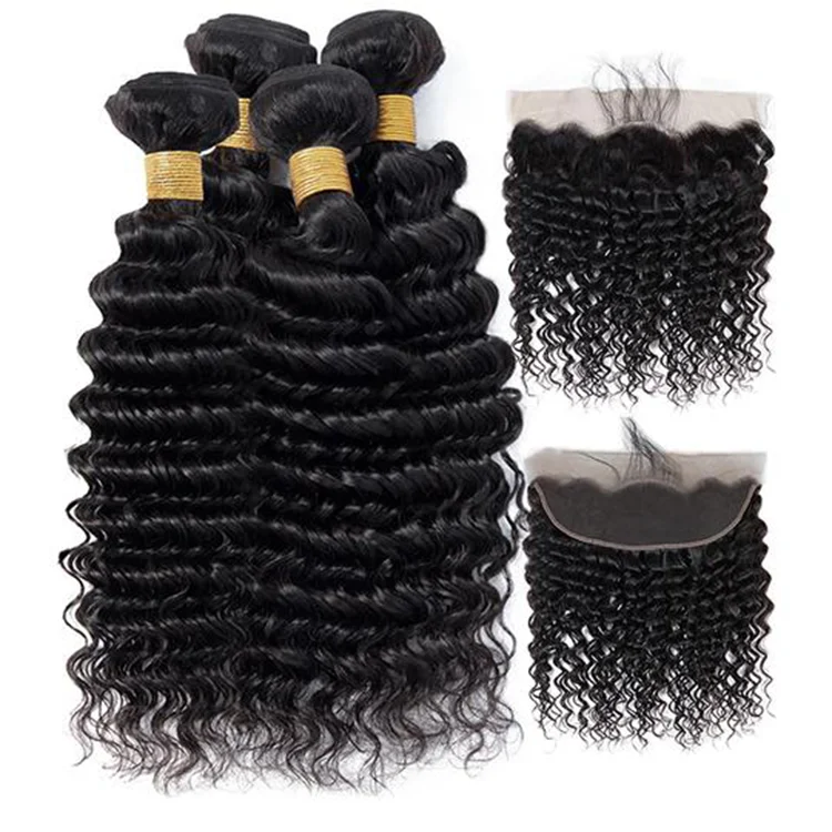 12a 100% Raw Brazilian Human Hair Bundles With HD Lace Frontal Closures Mink Cuticle Aligned Virgin Hair Weave Extension Vendors