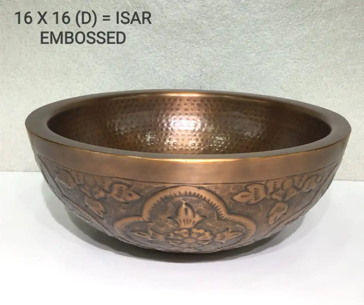 Hottest Selling Customized Copper Sink Unique Wash Basin Hammered Design Copper Sink  Bathroom Sink