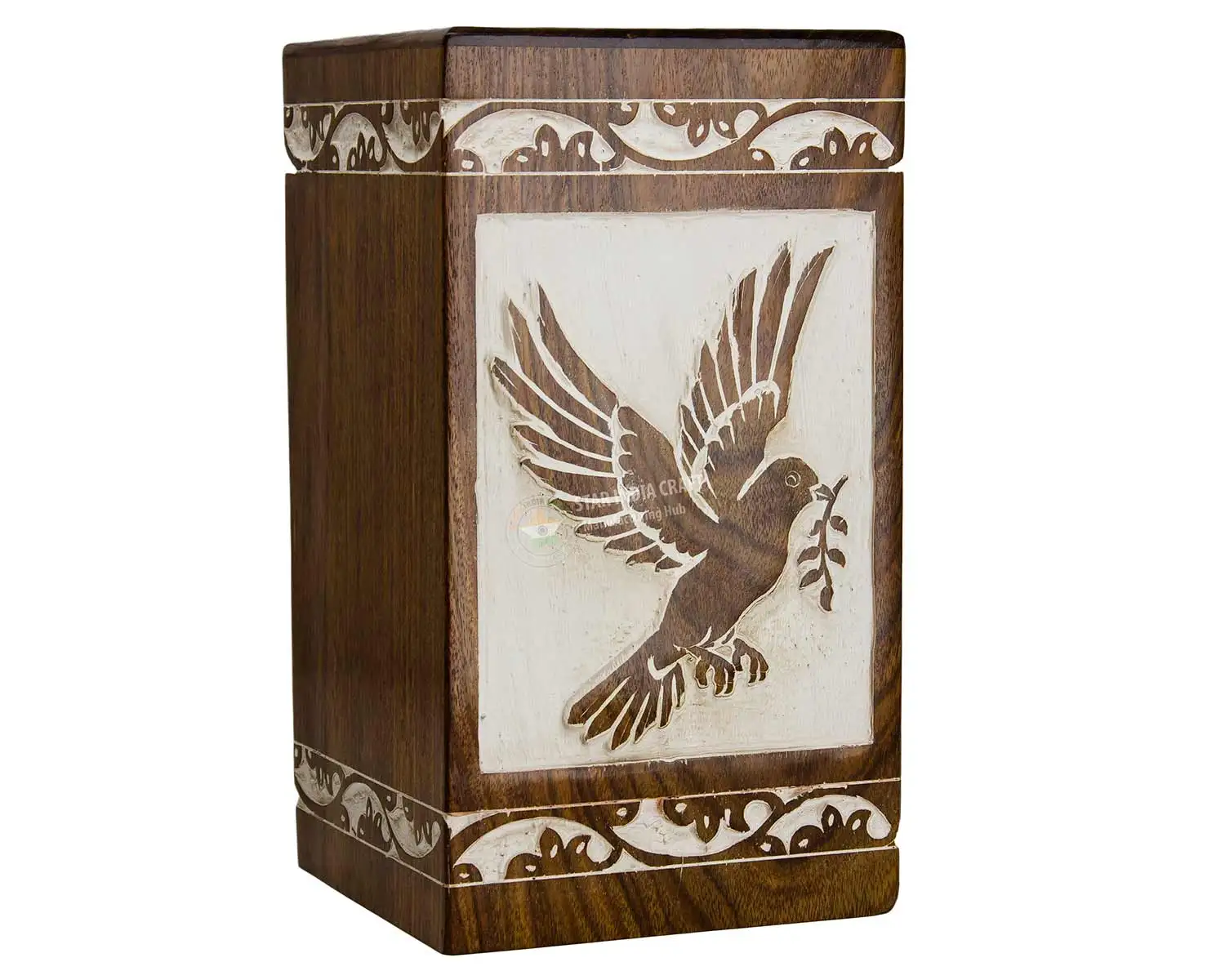 Rosewood Tree of Life Cremation Wooden Urns for Human Ashes - Adult Large Urn for Ashes