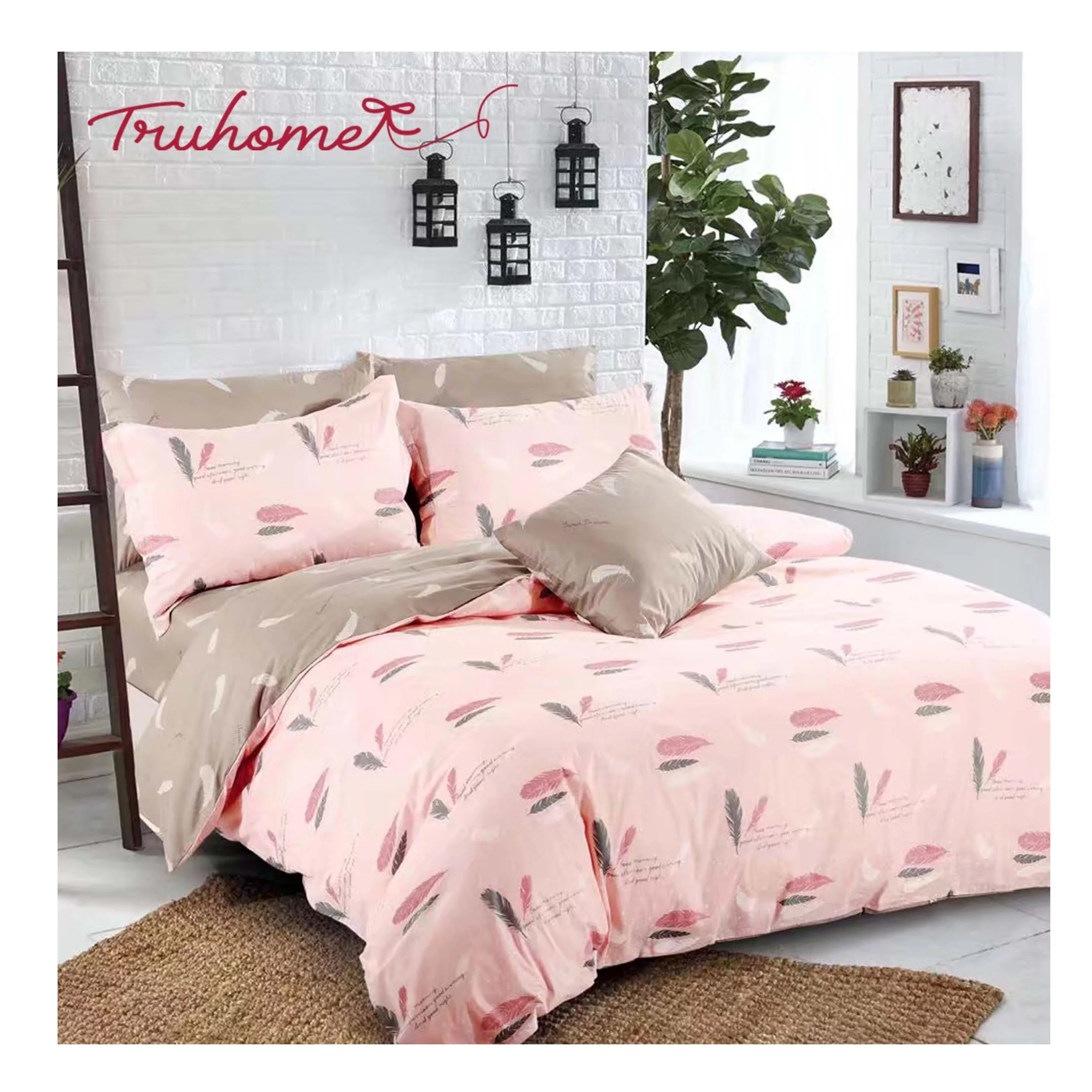 Bedsheet Set 100% Premium Cotton Bed Sheet Customizable Bedding Set Soft & Comfort Home Fitted Sheet