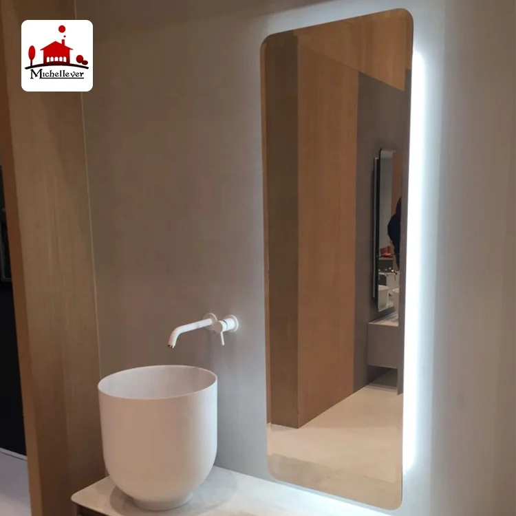 full length wall bathroom backlit mirror with light illuminated bath decorative led lighted dressing room mirrors