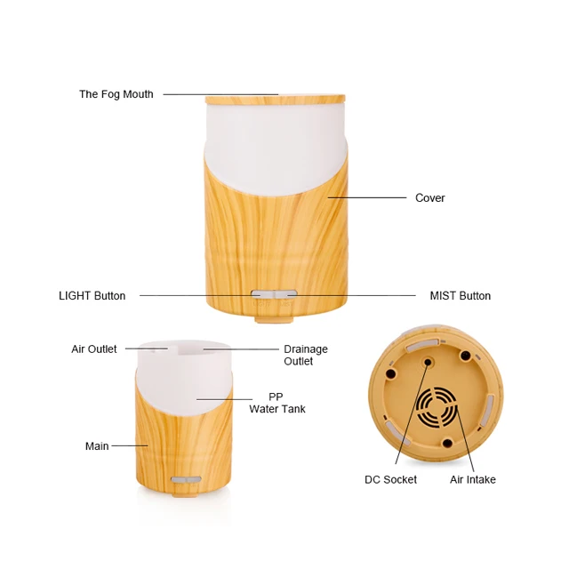 Dituo  Air purifier ultrasonic humidifier 160ml Aromatherapy Essential oil aroma diffuser Power-off home scent machine