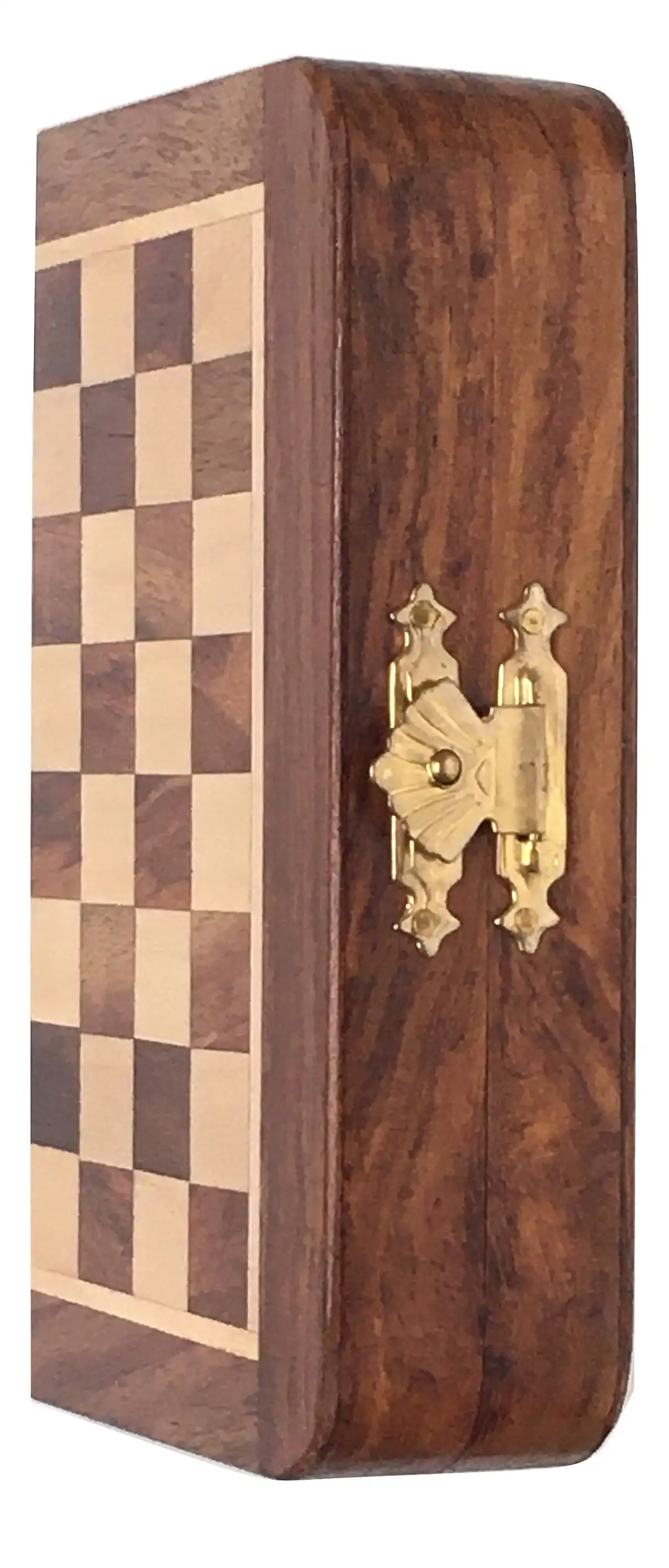 Indian Wooden Chess Set Folding Chessboard Pieces Wood Board Kid Gift Toy Hot
