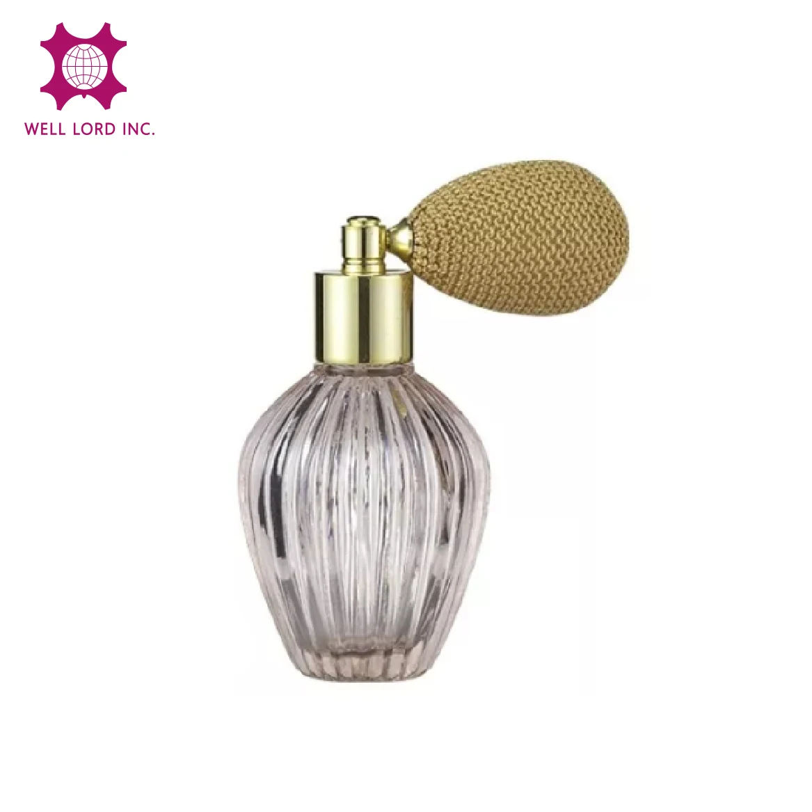 Vintage design empty 50mL/100mL perfume glass bottle with bulb atomizer empty perfume bottles